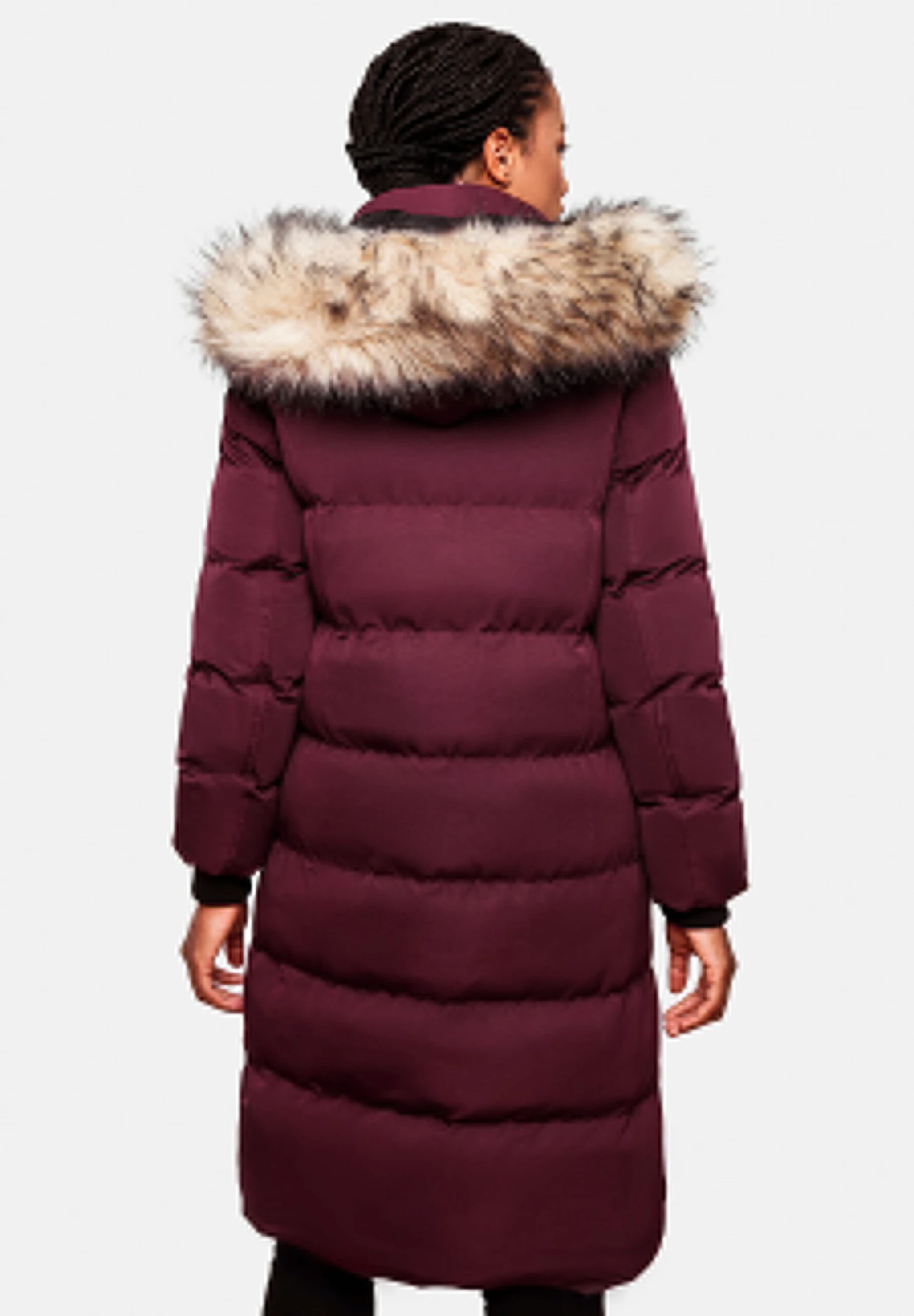 Marikoo Abrigo De Invierno - Dark Red Melange 4 Marikoo Abrigo De Invierno - Dark Red Melange - Imagen 2