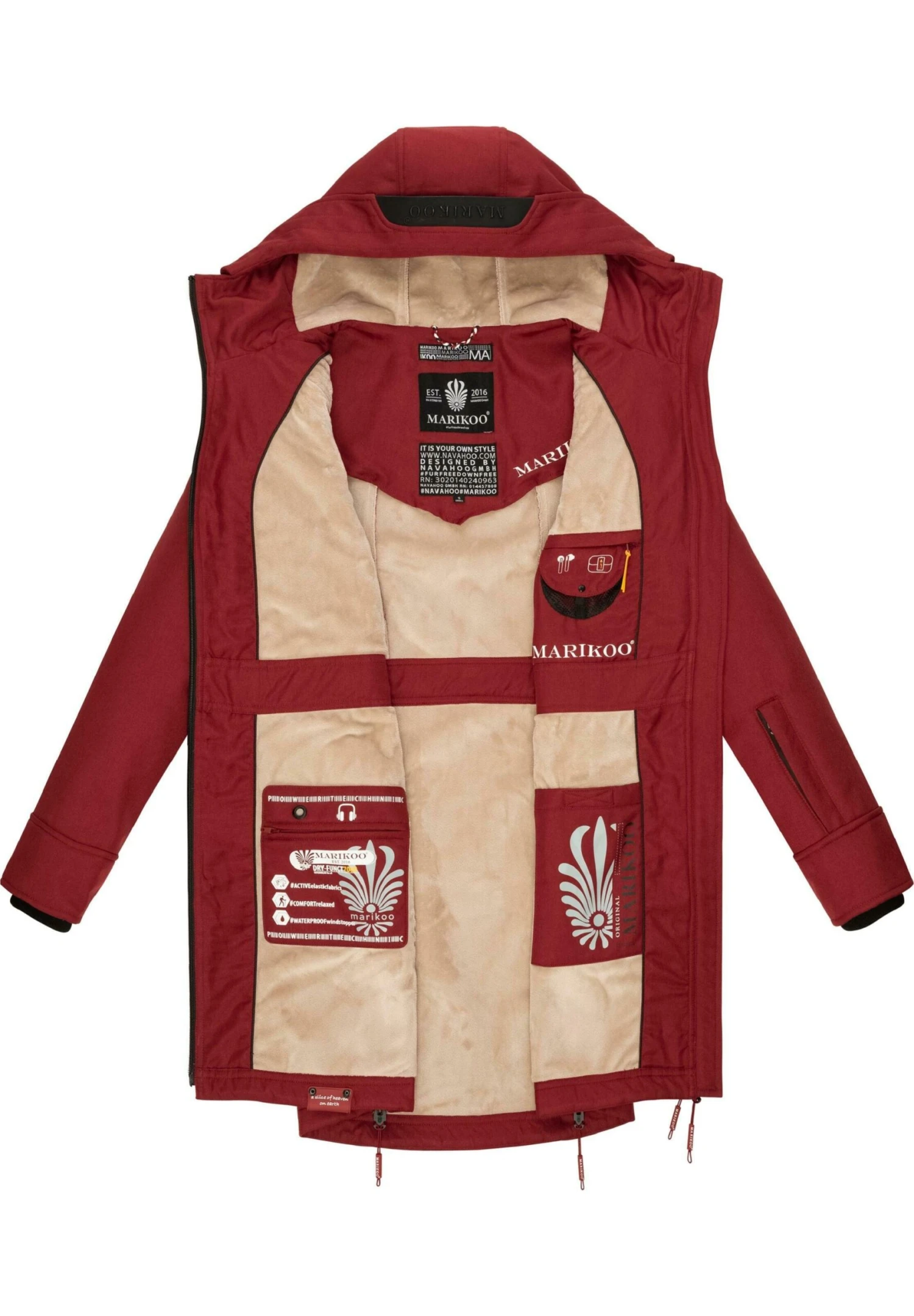 Marikoo Racquelle - Parka - Blood Red 7 Marikoo Racquelle - Parka - Blood Red - Imagen 5