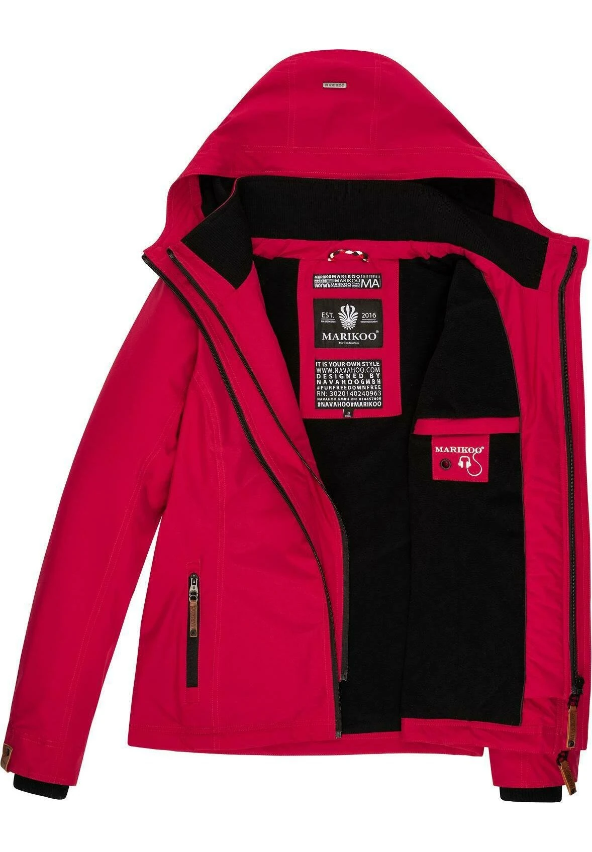 Marikoo Erdbeere - Chaqueta Outdoor - Fuchsia 7 Marikoo Erdbeere - Chaqueta Outdoor - Fuchsia - Imagen 5