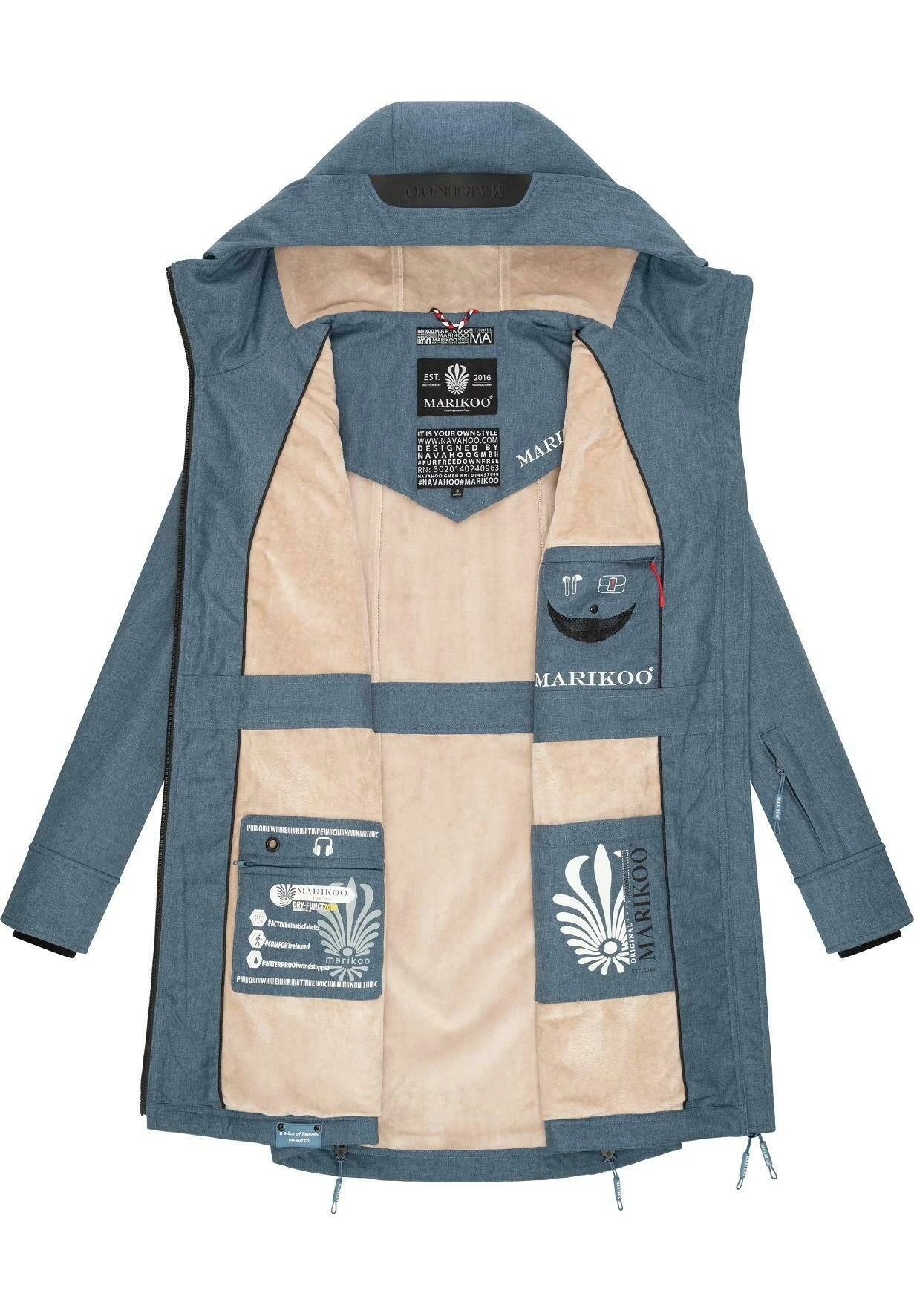 Marikoo Racquelle - Parka - Dusty Blue 10 Marikoo Racquelle - Parka - Dusty Blue - Imagen 8