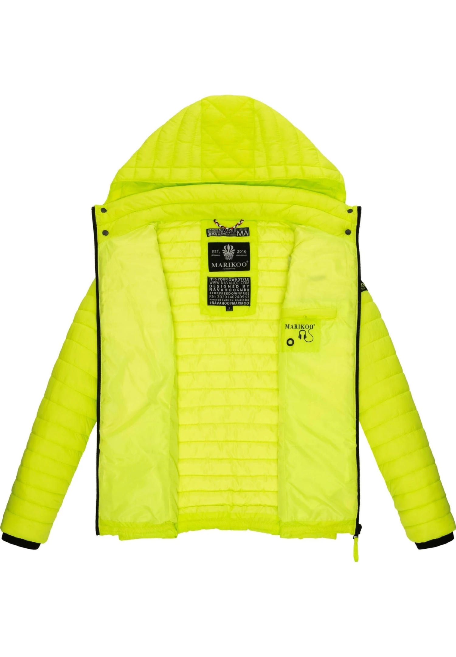 Marikoo Samtpfote - Chaqueta De Entretiempo - Neon Green 5 Marikoo Samtpfote - Chaqueta De Entretiempo - Neon Green - Imagen 3