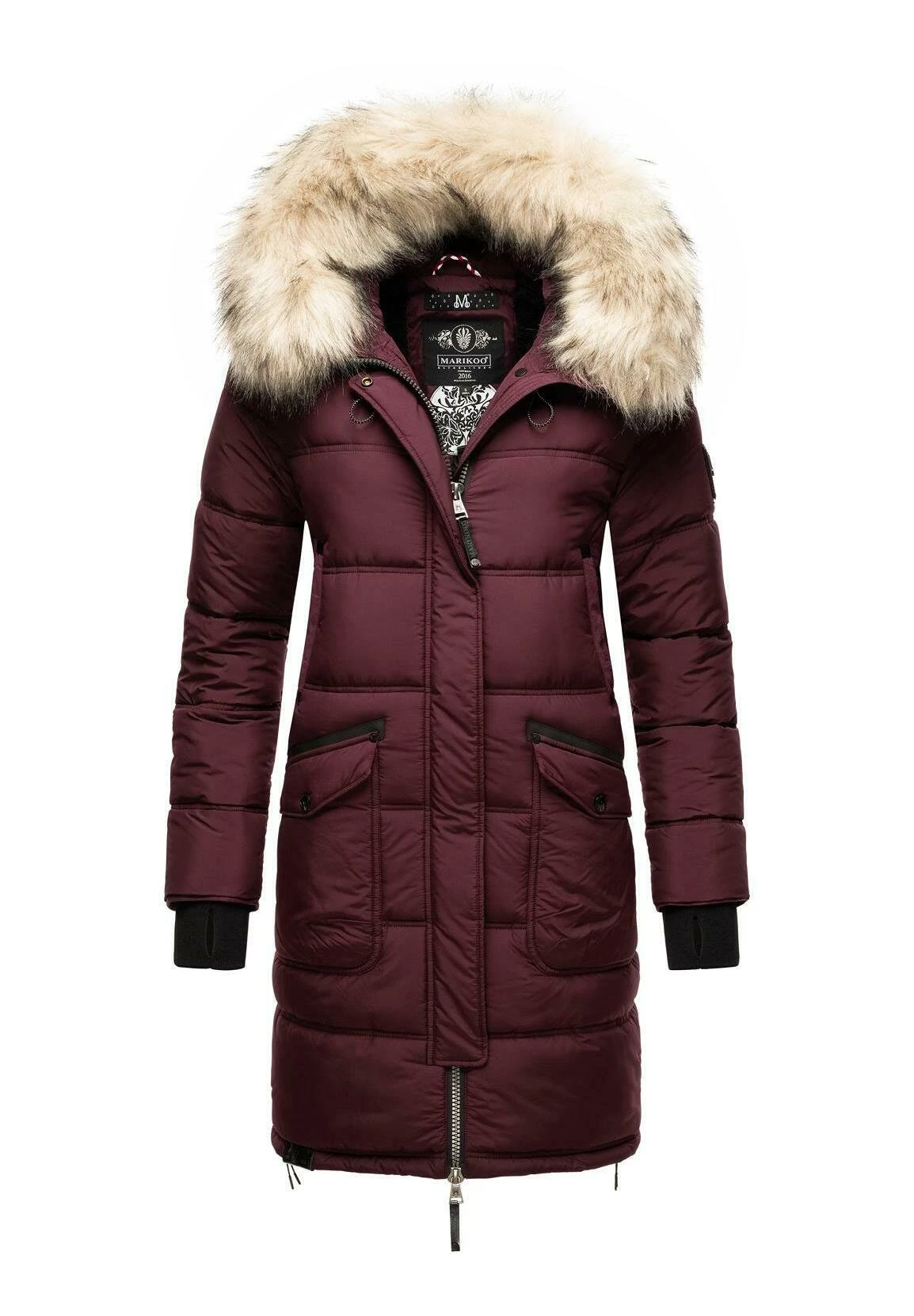 Marikoo Chaskaa - Abrigo De Invierno - Dark Red Melange 7 Marikoo Chaskaa - Abrigo De Invierno - Dark Red Melange - Imagen 5