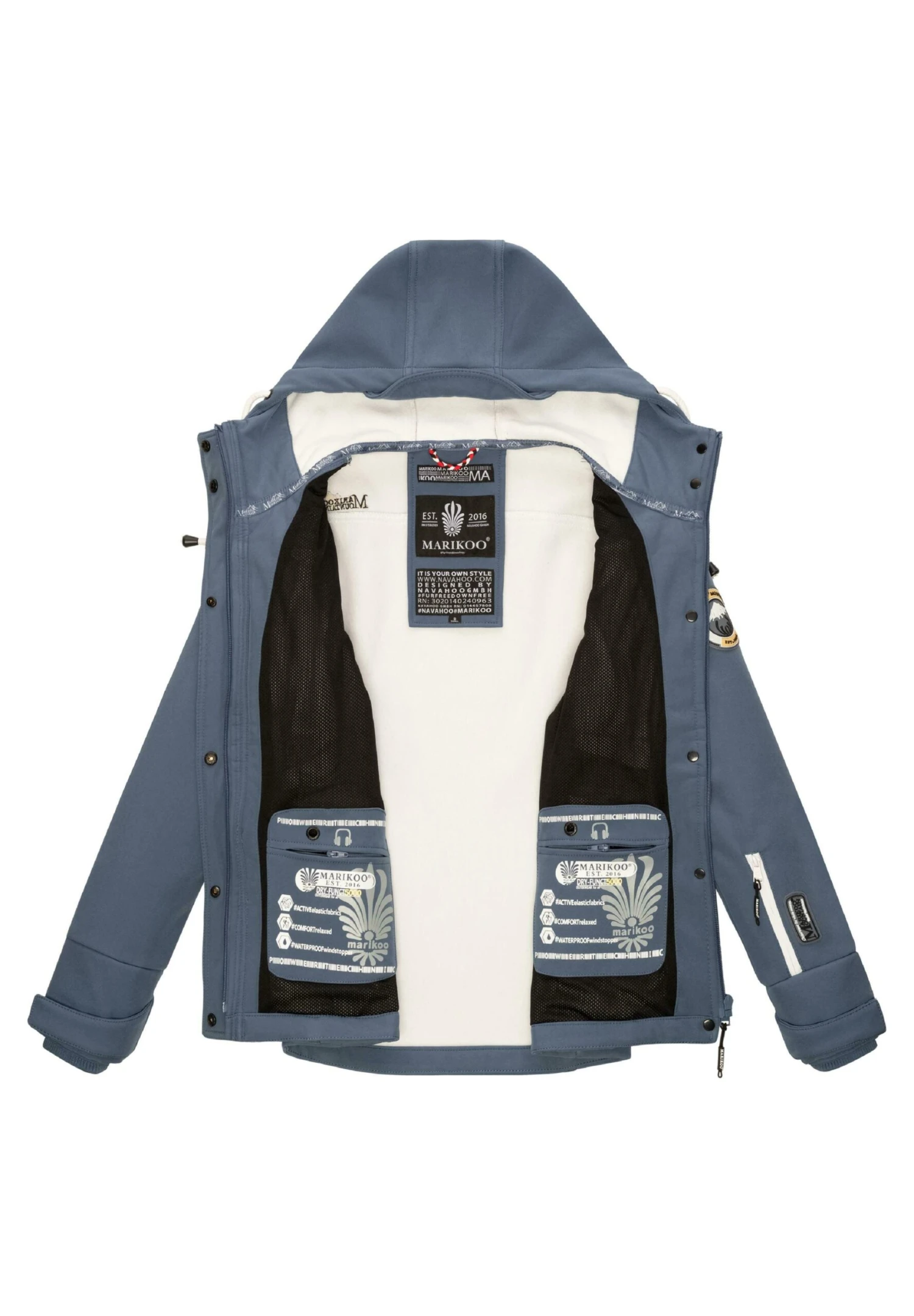 Marikoo Funktions - Chaqueta Outdoor - Dusty Blue 9 Marikoo Funktions - Chaqueta Outdoor - Dusty Blue - Imagen 7