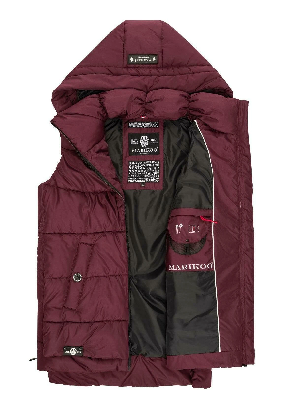 Marikoo Zarinaa - Chaleco - Wine 5 Marikoo Zarinaa - Chaleco - Wine - Imagen 3