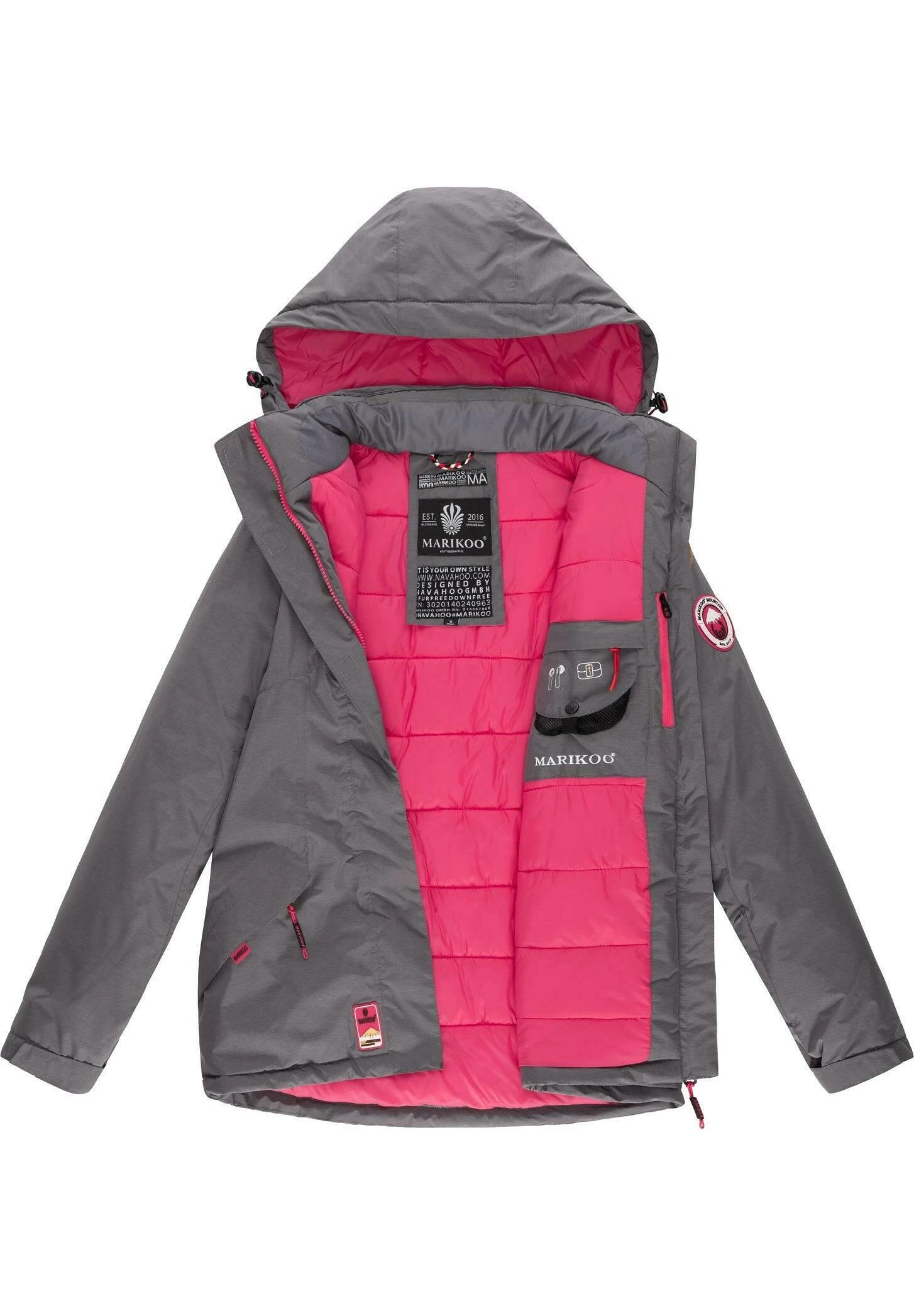 Marikoo Chaqueta De Invierno - Grey 6 Marikoo Chaqueta De Invierno - Grey - Imagen 4