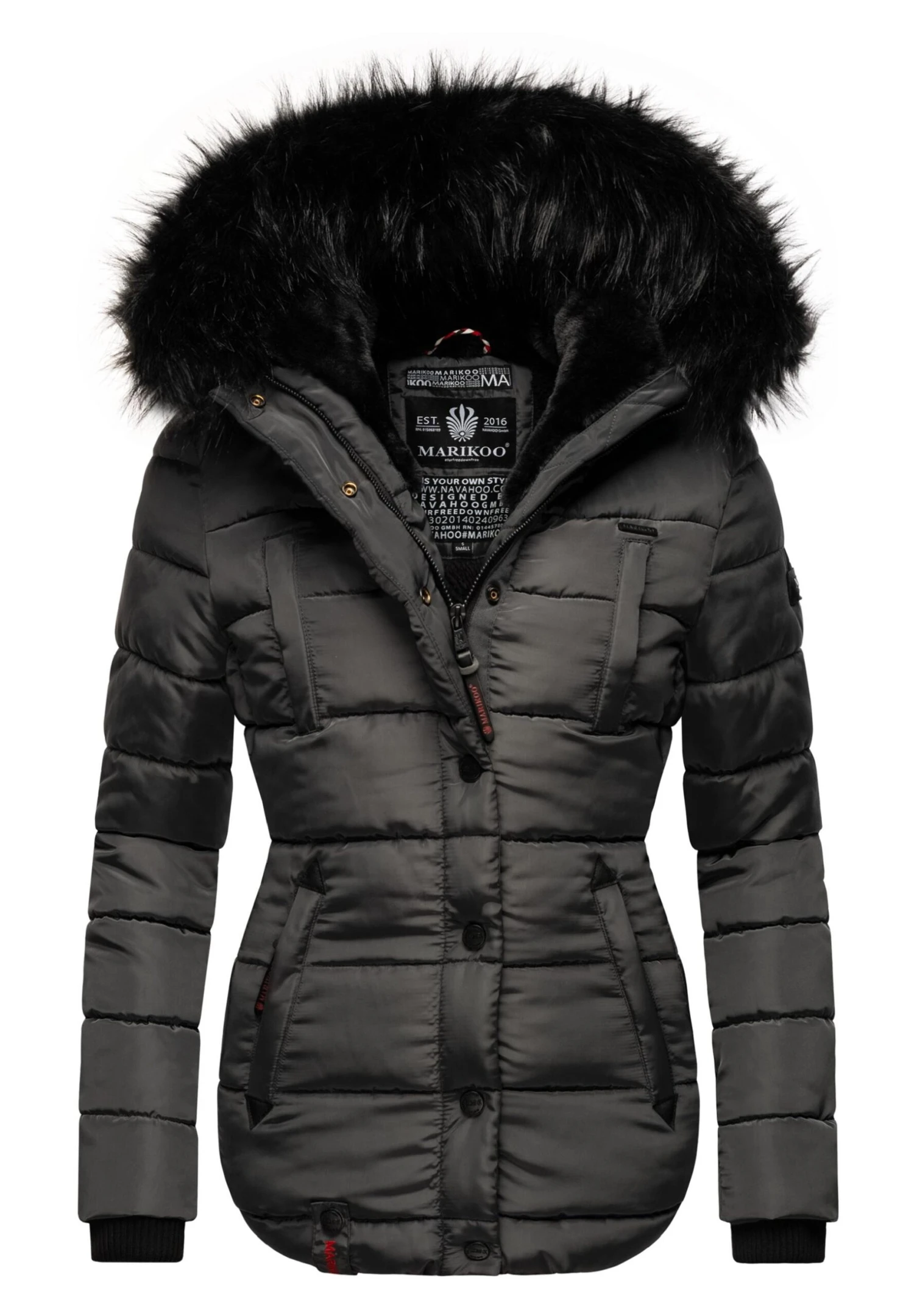 Marikoo Lotusblüte - Chaqueta De Invierno - Anthracite 3 Marikoo Lotusblüte - Chaqueta De Invierno - Anthracite
