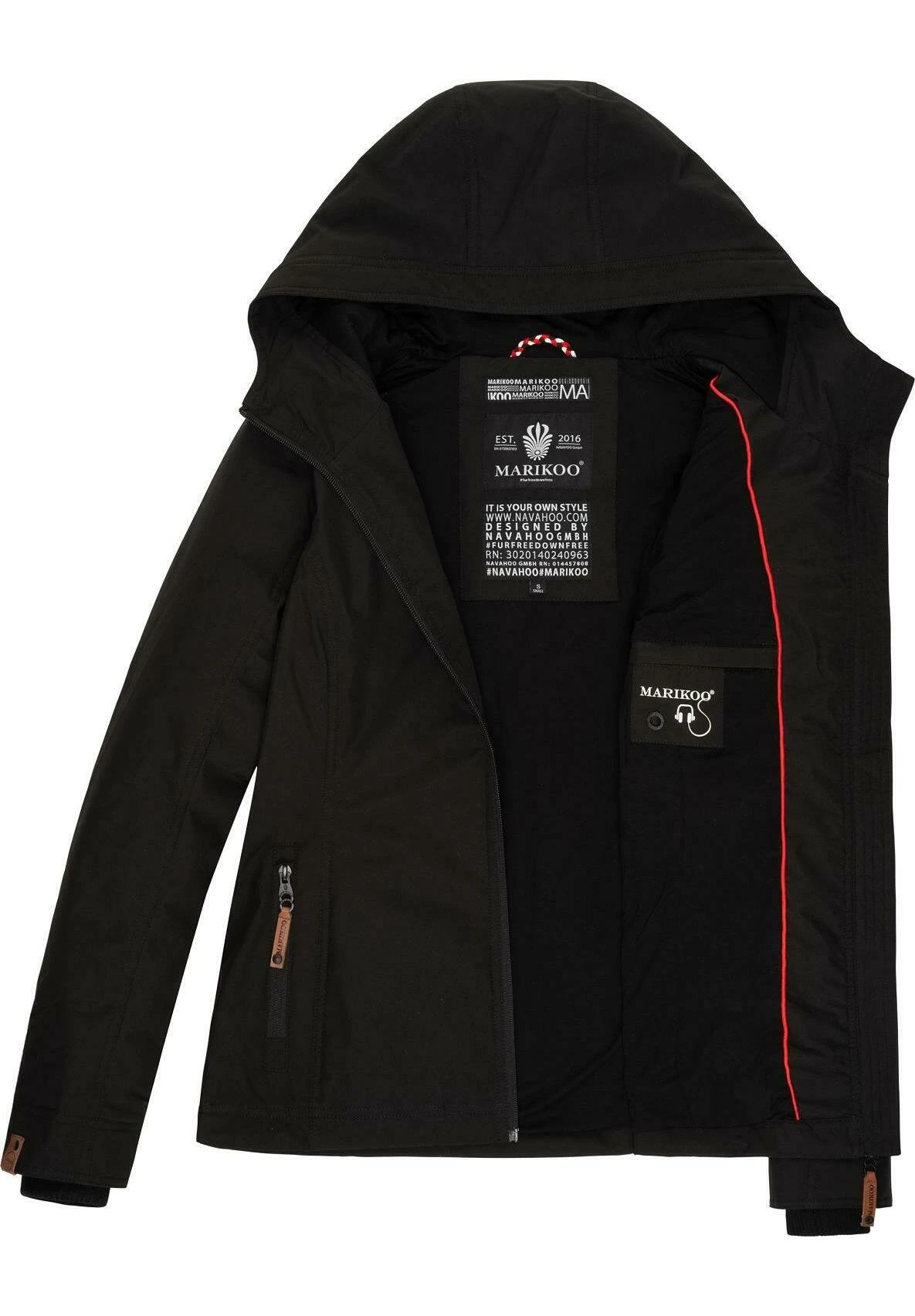 Marikoo Brombeere - Chaqueta Outdoor - Black 4 Marikoo Brombeere - Chaqueta Outdoor - Black - Imagen 2