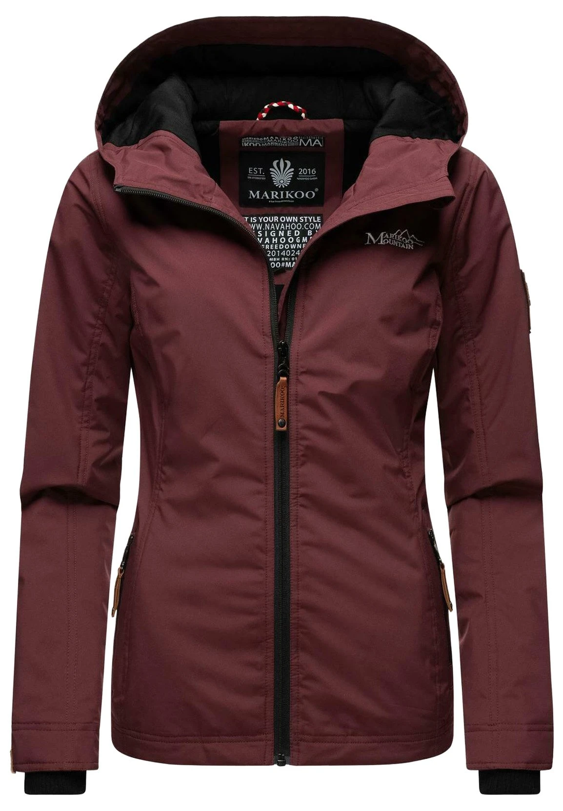 Marikoo Brombeere - Chaqueta Outdoor - Dark Red Melange 3 Marikoo Brombeere - Chaqueta Outdoor - Dark Red Melange