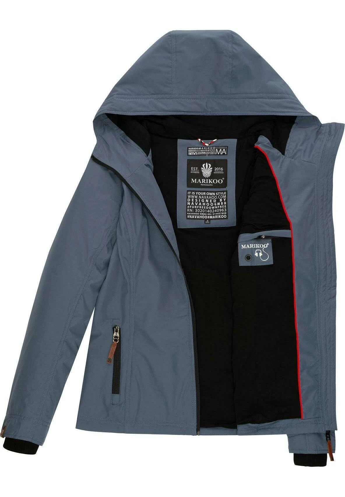 Marikoo Brombeere - Chaqueta Outdoor - Dusty Blue 6 Marikoo Brombeere - Chaqueta Outdoor - Dusty Blue - Imagen 4